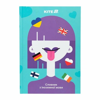 Тетрадь-словарь по иностранному языку А5 Kite Girl "Девочка" 60 листов твердая обложка (K25-407-1)