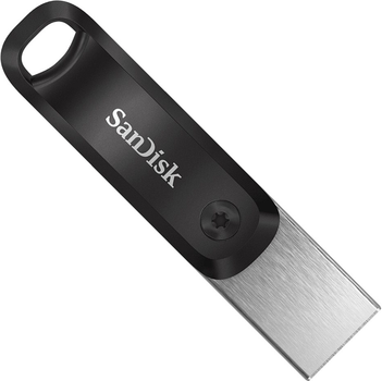Флеш память USB SanDisk iXpand Go 128GB USB 3.0 + Lightning Black/Silver (SDIX60N-128G-GN6NE) ($MO129156) - Уценка