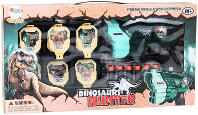 Zestaw do strzelania LEAN Toys z motywem dinozaurów Zielony 18938 (5905991019930)