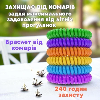 Браслет от комаров Пружинка ароматический действует до 240 часов