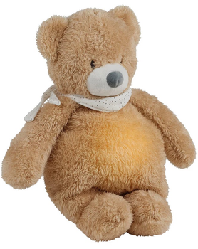 Zabawka z lampką nocną Nattou Sleepy Bear muzyczna z czujnikiem płaczu Jasny brąz 876551 (5414673876551)