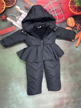 Комбінезон зимовий для дівчинки Look чорний 80-86 см