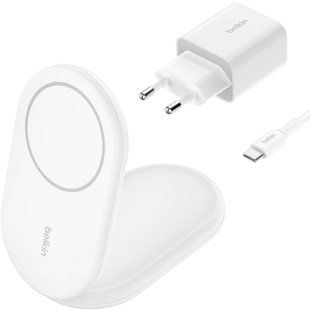 Ładowarka indukcyjna Belkin BoostCharge Magnetic Qi2 15W White (WIB007VFWH)