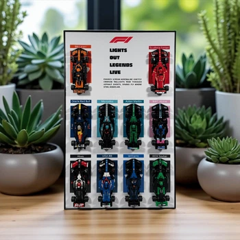 Frame / Display Большая Рамка на Стену Рамка для Speed Champions F1 2024 (10 машинок) – 66802, 77242, 77243, 77244, 77245, 77246, 77247, 77248, 77249, 77250, 77251