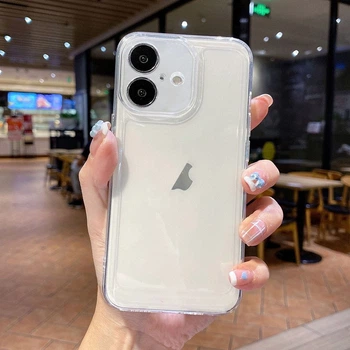 Силиконовый чехол Space iPhone 16 Plus (прозрачный) (40407)