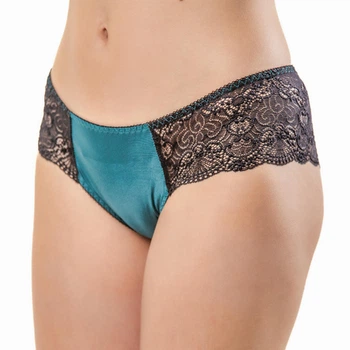 Трусы-хипстеры женские из микрофибры и кружева Felisiya Lingerie Изумрудый 253-1382/ф1 S