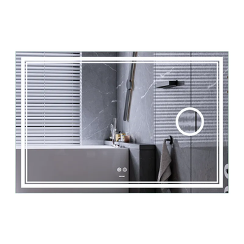 Зеркало Mixxus Premium QUADRO MR20-100x70 с Led Touch, Anti-fog, диммером, регулятором яркости, линзой (MP6622)