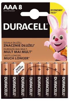 Baterie alkaliczne Duracell  AAA LR03 8 szt (5000394203358)