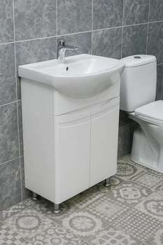 Тумба Bresta с умывальником Прокси 60 (Kolo) (2 фасада) белая