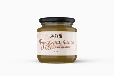 Фундучная паста ТМ "Gustyi" с шоколадом 200г (4825489257655)