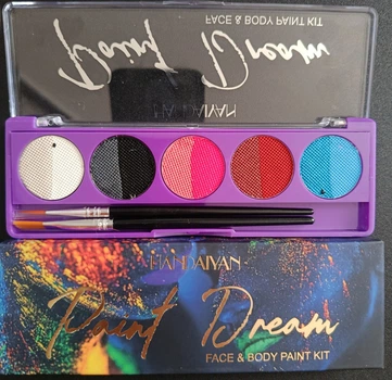 Аквагрим УФ HANDAIYAN Paint Dream набор 10 цветов + 2 кисти №2