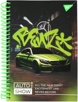 Блокнот YES Auto show Mercedes А5 96 листов Клетка (152019) (5056574452887)