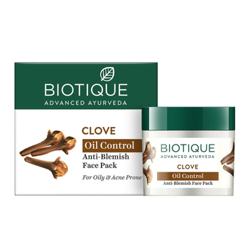 Маска для лица против пятен з маслом гвоздики Биотик, 75г Сlove Oil Control Anti Blemish Face pack, Biotique
