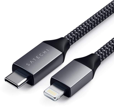 Kabel synchronizacyjny Satechi USB Type-C do Lightning 1.8 m Space Gray (ST-TCL18M)