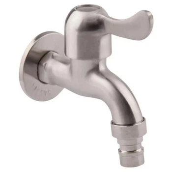 Кран для полива с ручкой THERMO ALLIANCE Standart сатин нержавеющая сталь TAS348W15SS