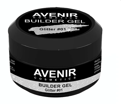 Гель для наращивания ногтей - Avenir Pro Glitter 01 (1269839-1085312577-2)