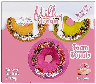 Набор с пенными средствами для ванн - Milky Dream (bath/bomb/3*120g) (1437343-30508774)