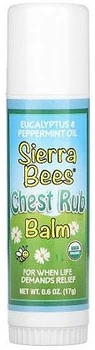 Бальзам-стик для розтирання грудей "Евкаліпт і м'ята перцева" - Sierra Bees Chest Rub Balm 17g (1298515-1989810447-2)
