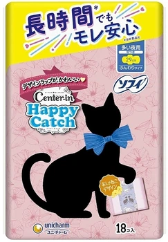 Ночные гигиенические прокладки, 18 шт. - Unicharm Center-In Happy Catch Night Use 18шт (1261022-1267397556-2)