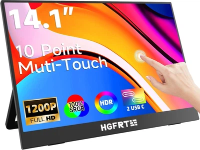 Сенсорний портативний монітор HGFRTEE 14" Full HD IPS 60 Гц (102261077) - Уцінка