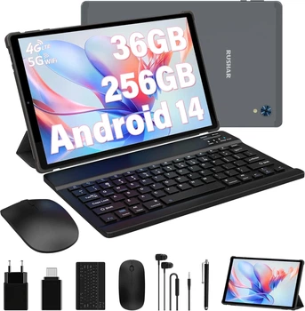 Планшет 10.4 " WUXGA+ RUSHAR T181 12+24/256Gb 4G 2-SIM 8 ядер Android 14 8000 mAh Grey