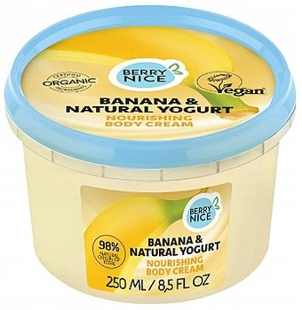 Питательный крем для тела "Банан и йогурт" - Berry Nice Banana & Natural Yogurt Nourishing Body Cream 250ml (1308293-1836650587-2)
