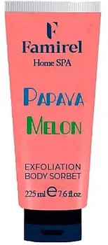 Отшелушивающий сорбет для тела "Melon & Papaya" - Famirel Home Spa Body Sorbet 225ml (1292248-1554232804-2)