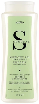 Крем-гель для душа "Конопля и пантенол" - Joanna Sensual Konopie & Panthenol Creamy Shower Gel 500ml (1145321-1836405471-2)