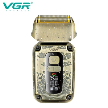 Электробритва VGR V-337 шейвер, двойное лезвие , 2 насадки, LED Display