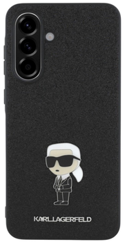 Etui Karl Lagerfeld Fixed Glitter Ikonik Logo Metal Pin na Samsung Galaxy A56 Black (3666339454487)