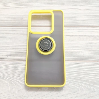 Чехол Armor Ring для Xiaomi 14T противоударный c кольцом Желтый