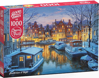 Puzzle CherryPazzi Amsterdam at night 1000 elementów 30264 (5903728730264)