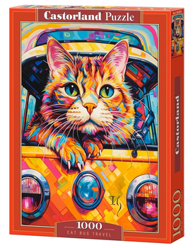 Puzzle Castorland Cat bus travel 1000 elementów C-105229-2 (5904438105229)