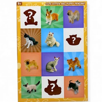 Набір тварин адвент-календар 12 фігурок для дітей гра колекція фігурки котиків і собачок