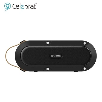 Портативна бездротова Bluetooth колонка акустика CELEBRAT SP-5 Outdoor 1200 мАг зі ступенем захисту IPX7 |BT5.0, TWS, AUX, SD-card, USB, 5W * 2| Чорний