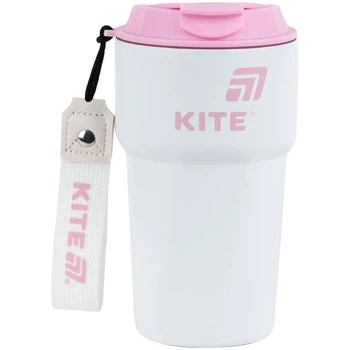 Термокружка Kite K25-1220-3, 450 мл, біло-рожева