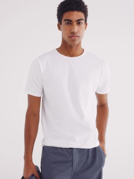 Базова футболка з бавовни та еластану slim fit SPRINGFIELD l білий 249030-99