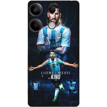 Силиконовый бампер чехол Candy для Xiaomi Redmi Note 13 с рисунком Messi Аргентина Месси