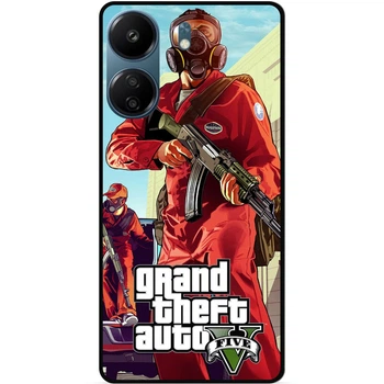 Силиконовый чехол бампер Candy для Xiaomi Poco X7 Pro с картинкой GTA ГТА