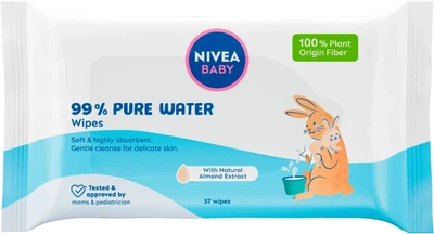 Влажные салфетки Nivea Baby 99% Pure Water 57 шт