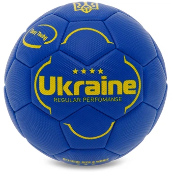 М'яч футбольний №3 PU ламін. Зшитий машинним способом UKRAINE International Standart (№3, 5сл., Синій) (FB-9308_Синій)