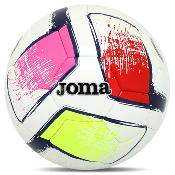 М'яч футбольний №5 TPU Joma DALI II (№5, 4 сл., пошитий вручну, рожевий-червоний-жовтий) (400649-203-T5_Рожевий-червоний)