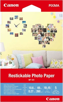 Фотопапір Canon RP-101 10x15 Photo Paper Restickable 5sh (3635C002)