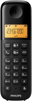 Telefon stacjonarny Philips D1601B/53 Black (4895229128644)