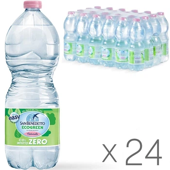 Упаковка негазованої мінеральної води San Benedetto EcoGreen, 24 шт. х 0.5 л, ПЕТ