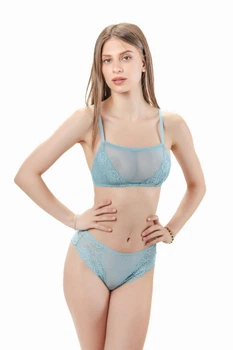 Комплект женский кружевной топ и трусики-бразилиана Felisiya Lingerie Тиффани 2009+209-054с XL