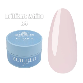 Моделирующий гель Builder Gel Дизайнер (Brilliant white R4, 30 мл) для наращивания и укрепления ногтей