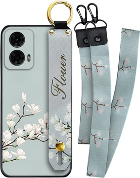 Чохол SHLab Motorola G24 Flower White + два ремінці з карабіном (38053)