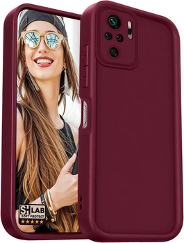 Матовый силиконовый чехол SHLab SoftProtect Xiaomi Redmi Note 10S Wine (39193-42)