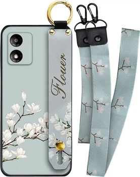 Чехол SHLab Motorola E13 Flower White + два ремешка с карабином (34416)